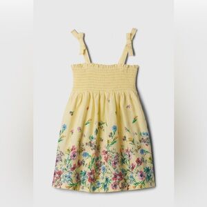 babyGap Linen-Cotton Smocked Dress - Yellown